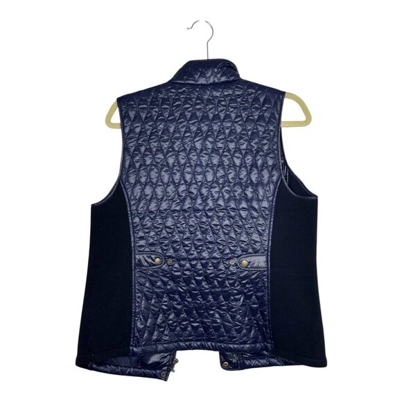 Talbots Navy Quilted Puffer Vest Size Medium - Picture 2 of 3